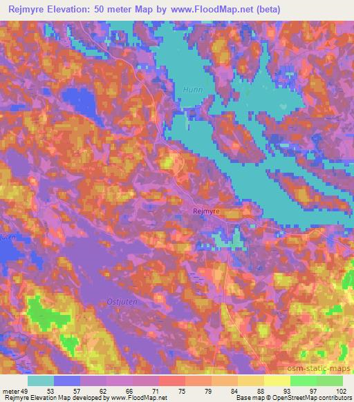 Rejmyre,Sweden Elevation Map