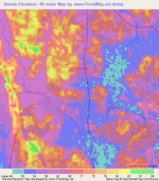 Ransta,Sweden Elevation Map