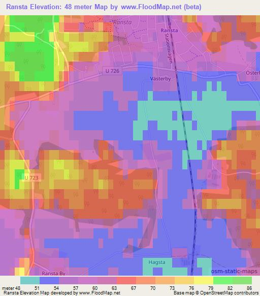 Ransta,Sweden Elevation Map