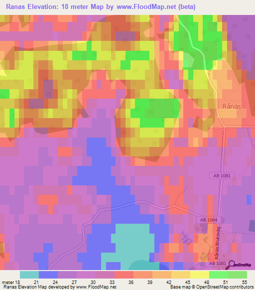 Ranas,Sweden Elevation Map