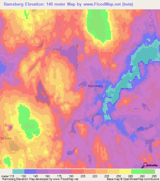 Ramsberg,Sweden Elevation Map