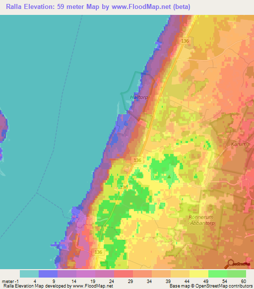 Ralla,Sweden Elevation Map