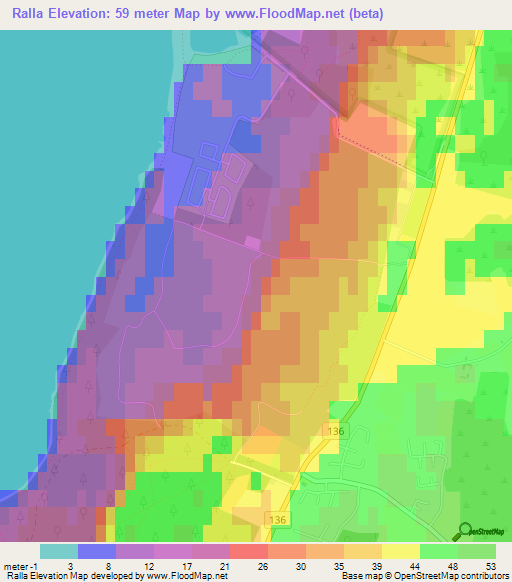 Ralla,Sweden Elevation Map