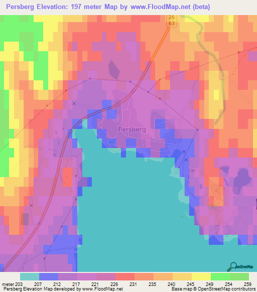 Persberg,Sweden Elevation Map