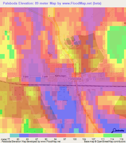 Palsboda,Sweden Elevation Map