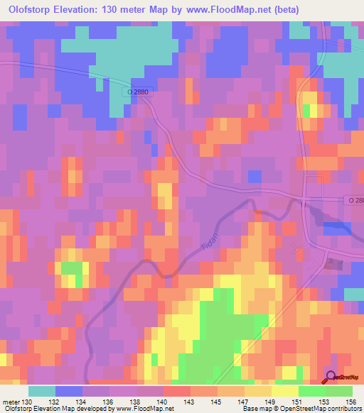 Olofstorp,Sweden Elevation Map