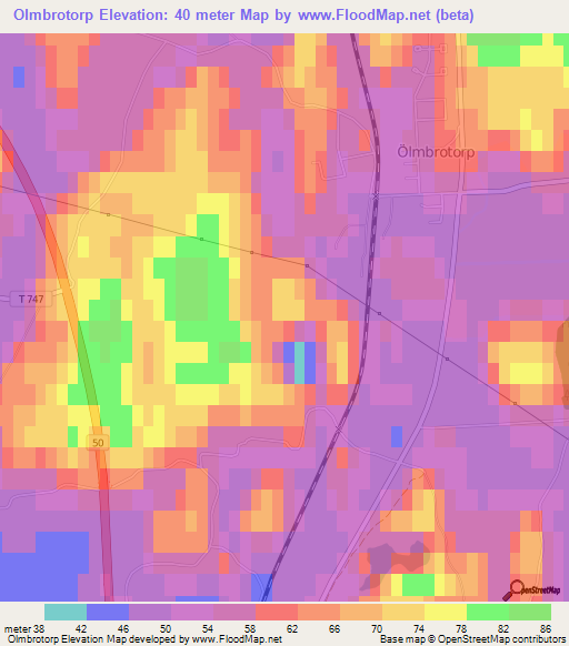 Olmbrotorp,Sweden Elevation Map