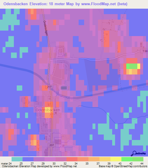 Odensbacken,Sweden Elevation Map