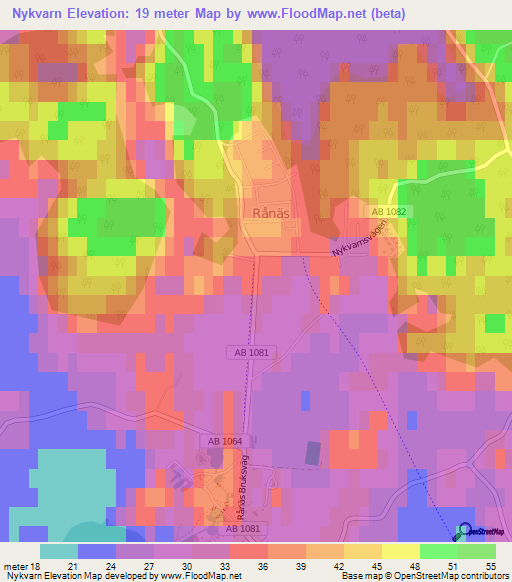 Nykvarn,Sweden Elevation Map