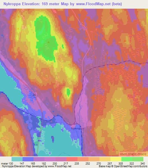 Nykroppa,Sweden Elevation Map