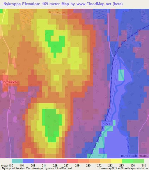 Nykroppa,Sweden Elevation Map