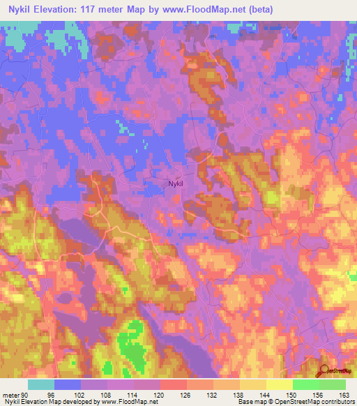 Nykil,Sweden Elevation Map