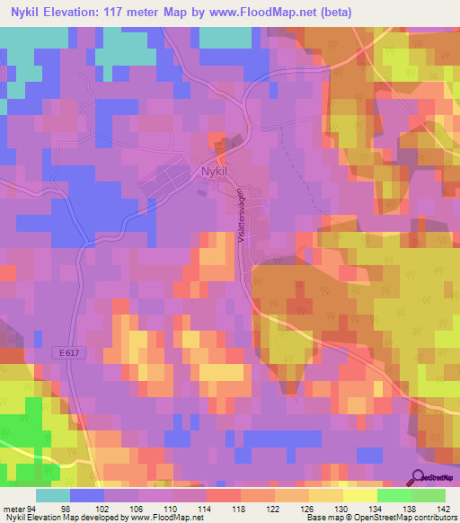 Nykil,Sweden Elevation Map