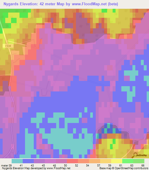 Nygards,Sweden Elevation Map