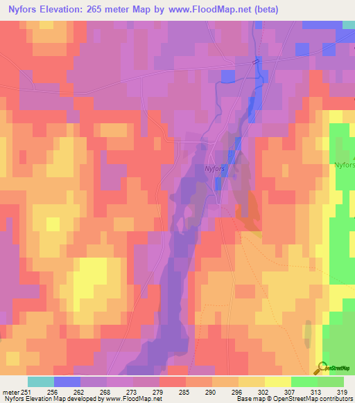 Nyfors,Sweden Elevation Map