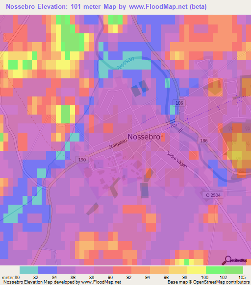 Nossebro,Sweden Elevation Map