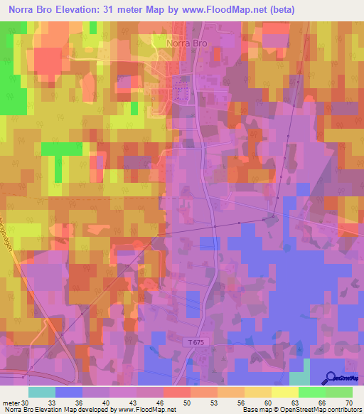 Norra Bro,Sweden Elevation Map