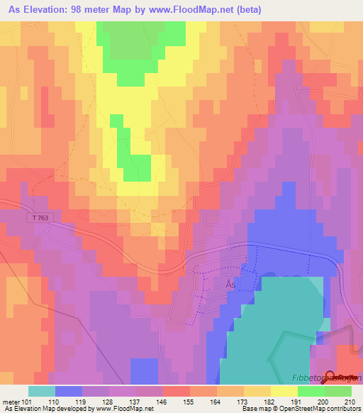 As,Sweden Elevation Map