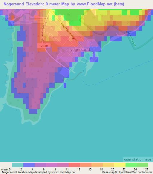 Nogersund,Sweden Elevation Map