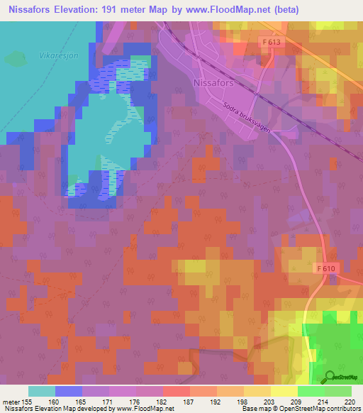 Nissafors,Sweden Elevation Map