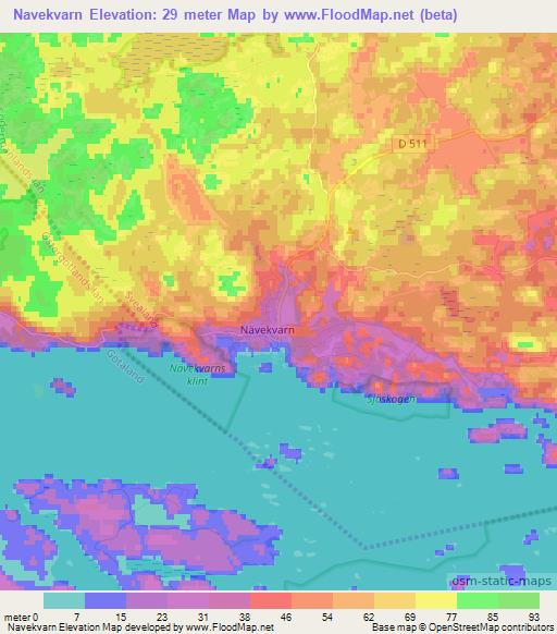 Navekvarn,Sweden Elevation Map