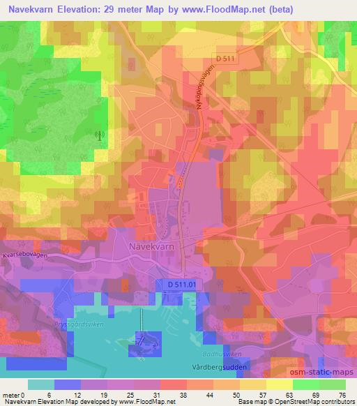 Navekvarn,Sweden Elevation Map