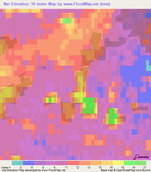 Nar,Sweden Elevation Map