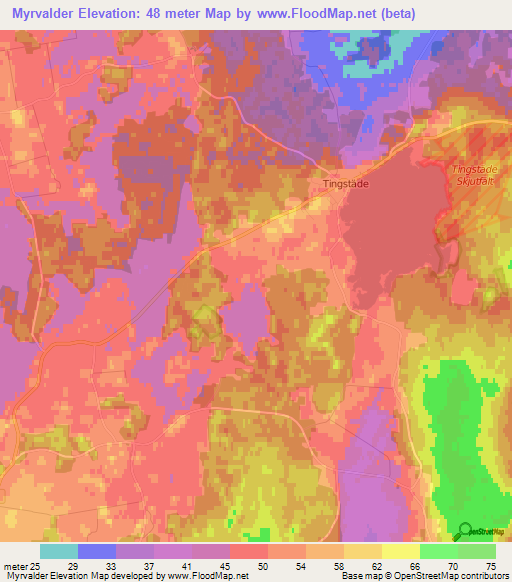 Myrvalder,Sweden Elevation Map