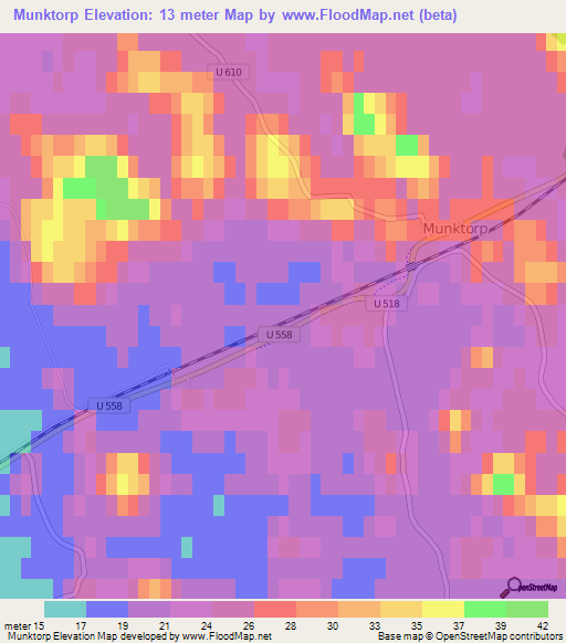 Munktorp,Sweden Elevation Map