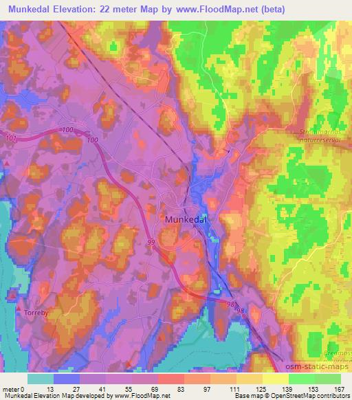 Munkedal,Sweden Elevation Map