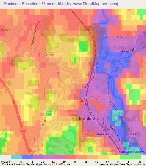 Munkedal,Sweden Elevation Map