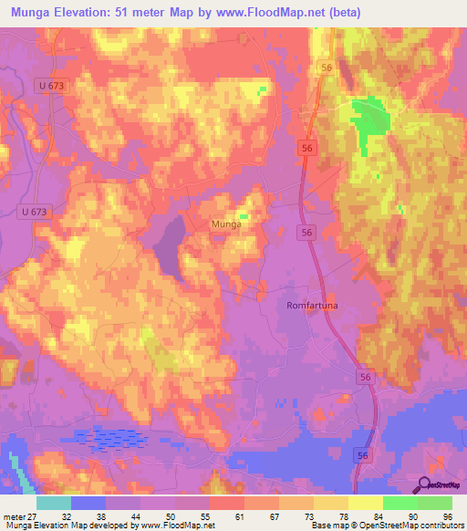 Munga,Sweden Elevation Map