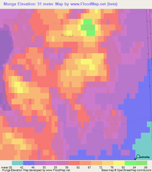 Munga,Sweden Elevation Map