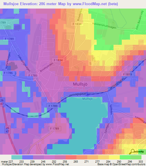 Mullsjoe,Sweden Elevation Map