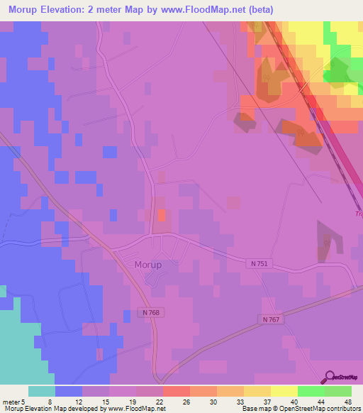 Morup,Sweden Elevation Map