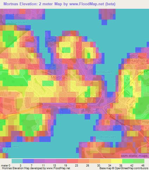 Mortnas,Sweden Elevation Map