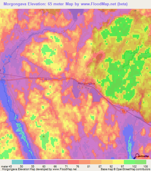 Morgongava,Sweden Elevation Map