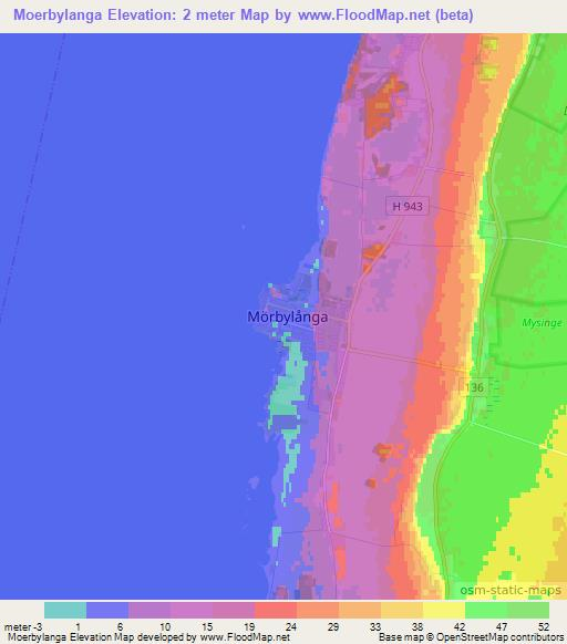 Moerbylanga,Sweden Elevation Map