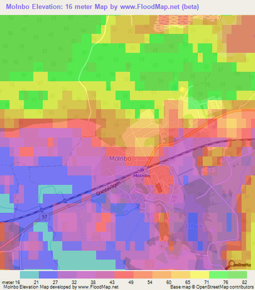 Molnbo,Sweden Elevation Map