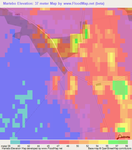 Martebo,Sweden Elevation Map