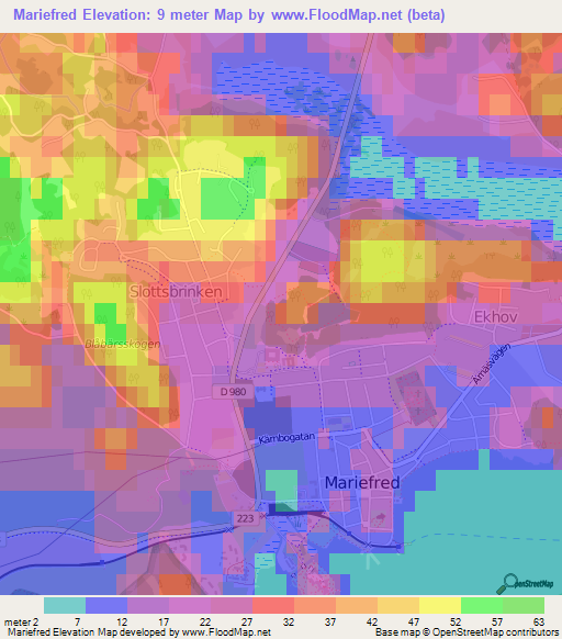 Mariefred,Sweden Elevation Map