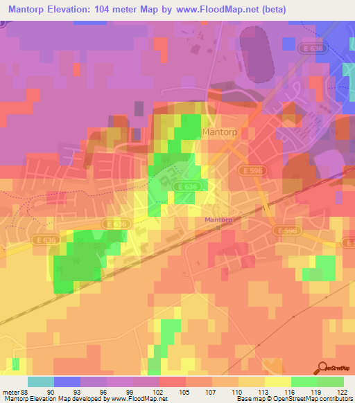 Mantorp,Sweden Elevation Map