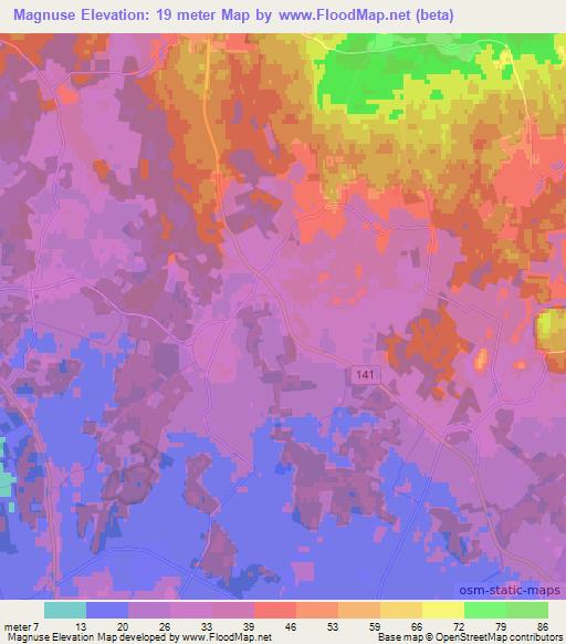 Magnuse,Sweden Elevation Map