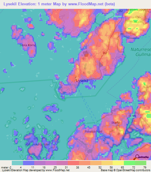 Elevation of Lysekil,Sweden Elevation Map, Topography, Contour