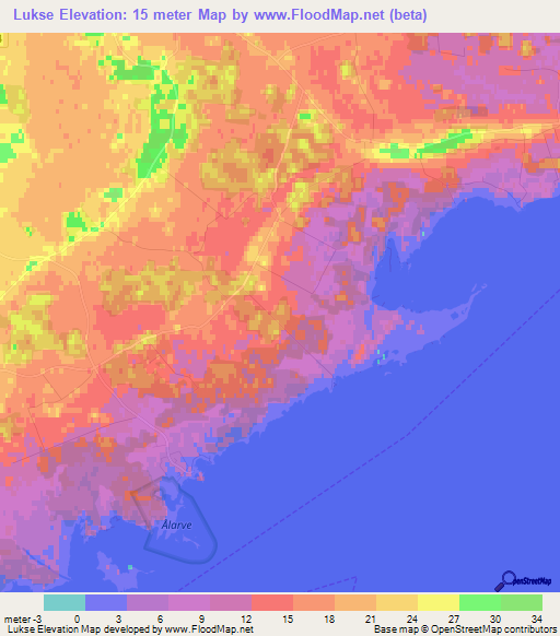 Lukse,Sweden Elevation Map