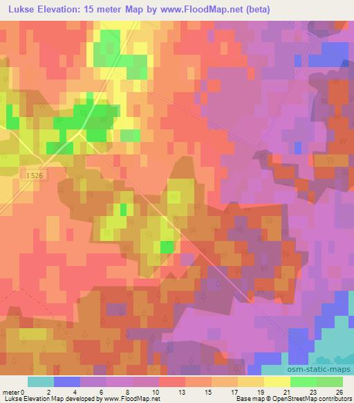 Lukse,Sweden Elevation Map