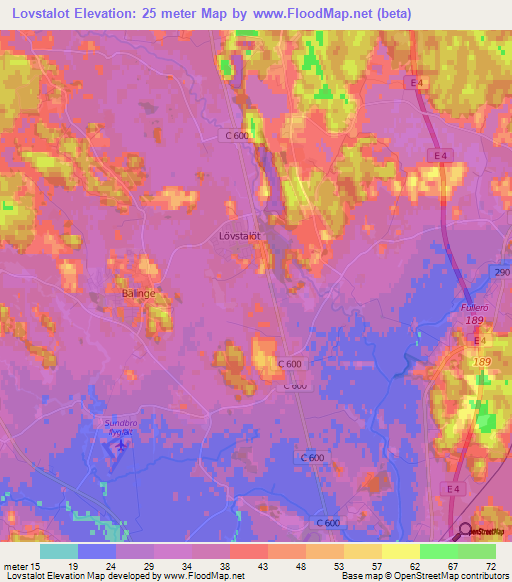 Lovstalot,Sweden Elevation Map