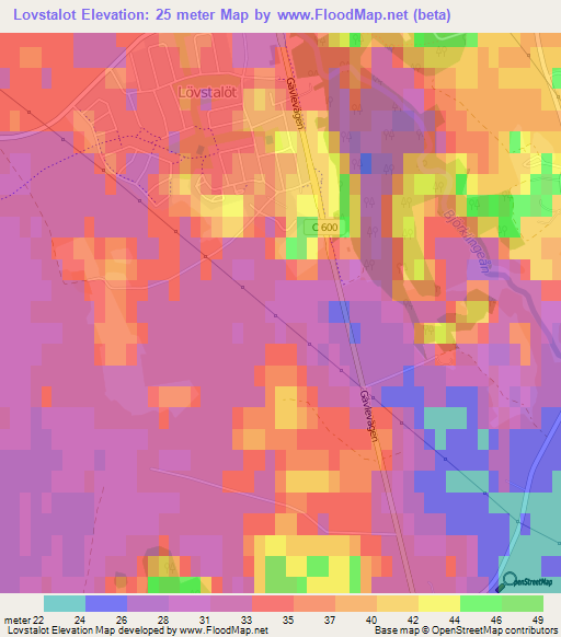 Lovstalot,Sweden Elevation Map