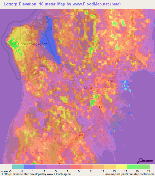 Lottorp,Sweden Elevation Map