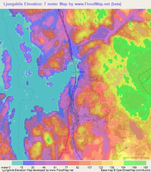 Ljungskile,Sweden Elevation Map